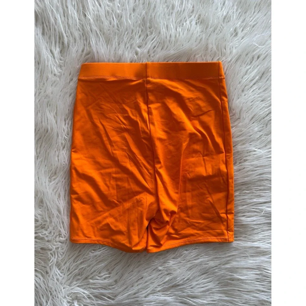 Skims Swim Mid Waist Short Orange Size XXS